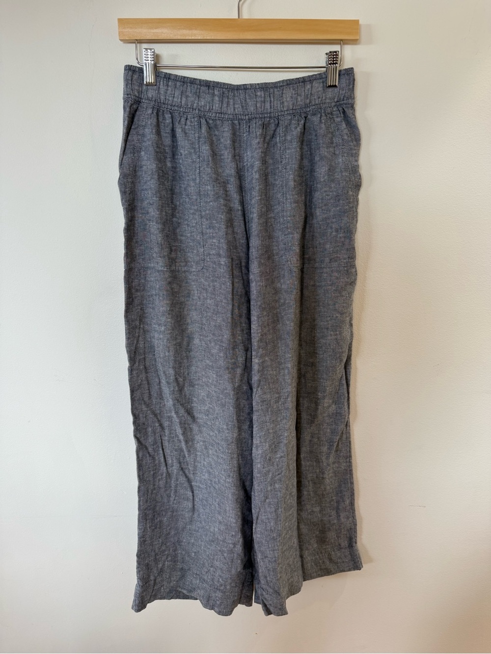 Sigrid Olsen Heather Gray Linen-Blend Pants